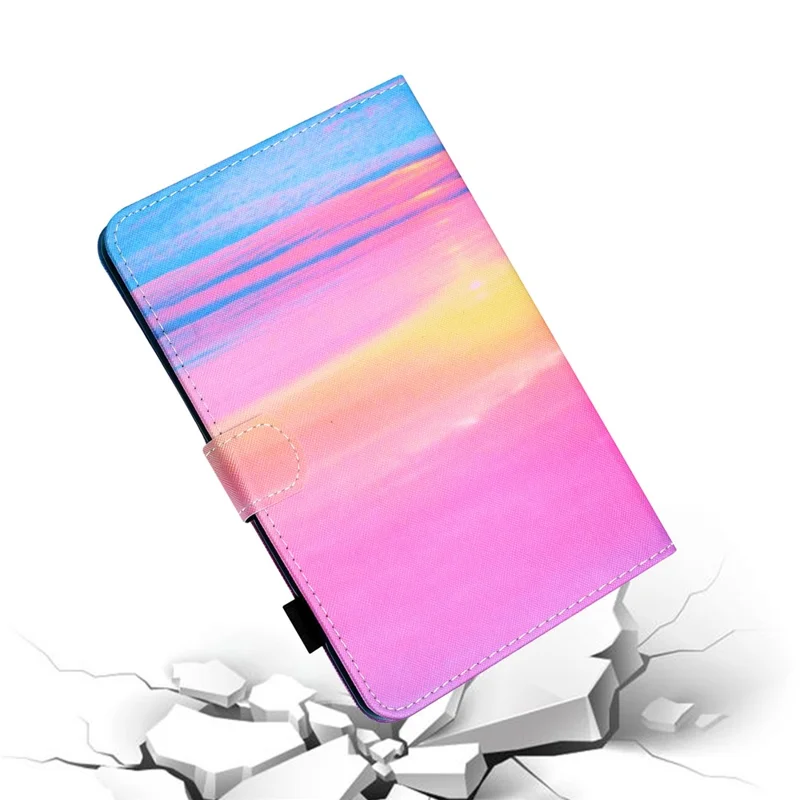 For Samsung Galaxy Tab A9 Case Card Slots Pattern Printing Tablet Cover - Sunrise