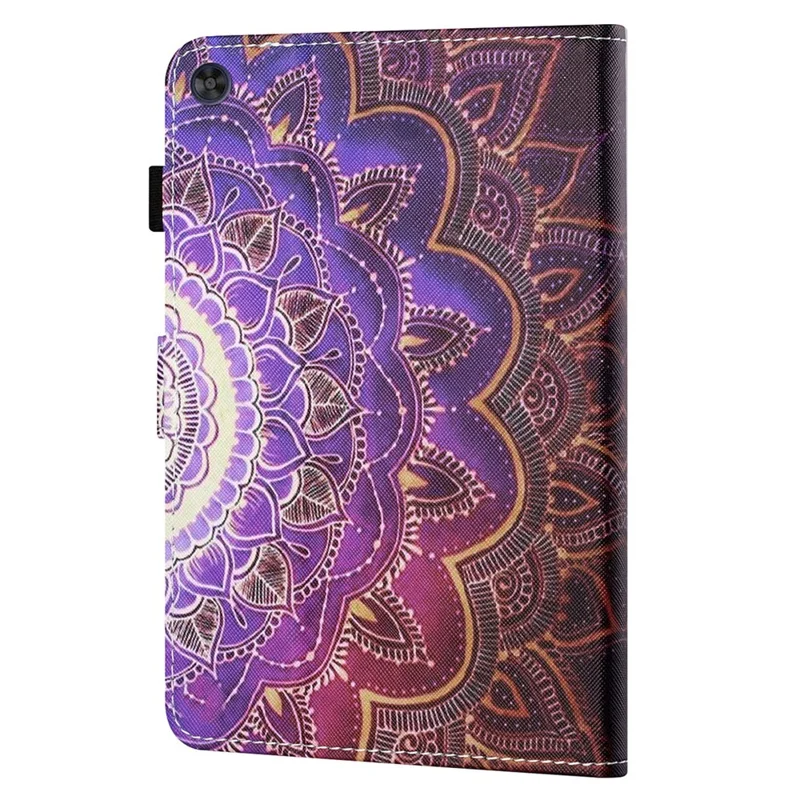 Fodral för Samsung Galaxy Tab A9 med kortfack, mönstertryckt tabletfodral - Mandala