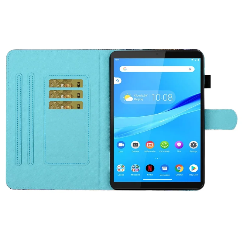 Fodral för Samsung Galaxy Tab A9 med kortfack, mönstertryckt tabletfodral - Mandala