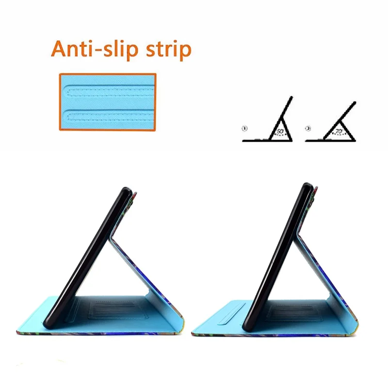 Fodral för Samsung Galaxy Tab A9 med kortfack, mönstertryckt tabletfodral - Mandala