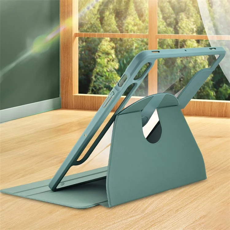 Pour Samsung Galaxy Tab S9+ / Tab S9 FE+ Étui PC+TPU+Cuir PU Support Tablette Couvercle - Vert