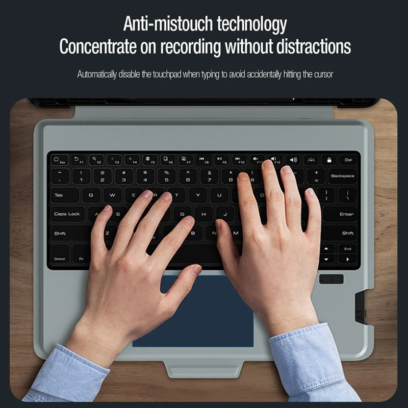 NILLKIN For Samsung Galaxy Tab S9+ Protective Cover with Detachable Backlit Bluetooth-compatible Keyboard