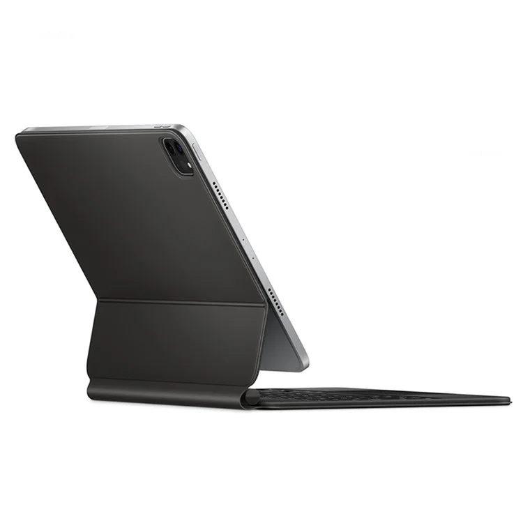 For iPad Pro 11 (2020) / (2021) / (2022) / (2018) / Air (2022) / (2020) Magnetic Floating Bluetooth-compatible Keyboard + Leather Tablet Case - Black