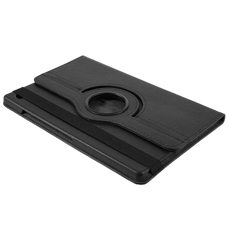 Étui pour Samsung Galaxy Tab A9+ Étui en cuir avec support rotatif - Noir