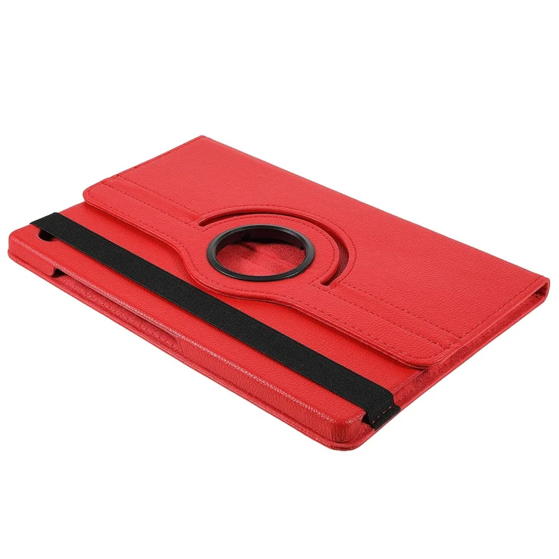 For Samsung Galaxy Tab A9+ Case Tablet Leather Cover with Rotating Stand - Red