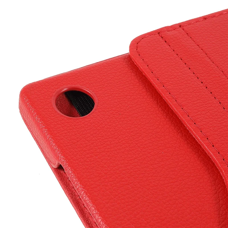For Samsung Galaxy Tab A9+ Case Tablet Leather Cover with Rotating Stand - Red