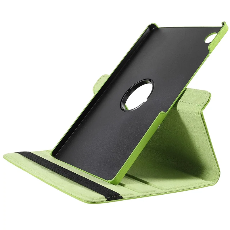 For Samsung Galaxy Tab A9+ Case Tablet Leather Cover with Rotating Stand - Green