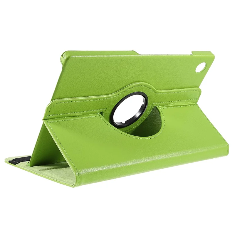 For Samsung Galaxy Tab A9+ Case Tablet Leather Cover with Rotating Stand - Green