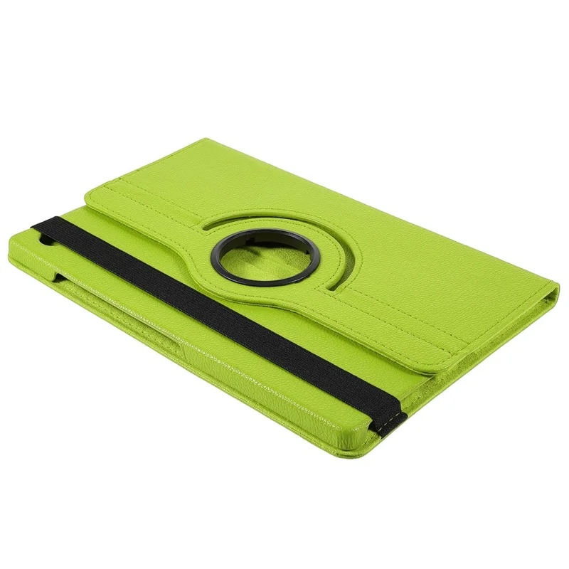 For Samsung Galaxy Tab A9+ Case Tablet Leather Cover with Rotating Stand - Green