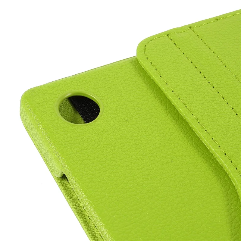 For Samsung Galaxy Tab A9+ Case Tablet Leather Cover with Rotating Stand - Green