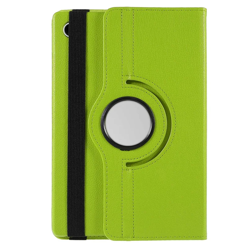 For Samsung Galaxy Tab A9+ Case Tablet Leather Cover with Rotating Stand - Green