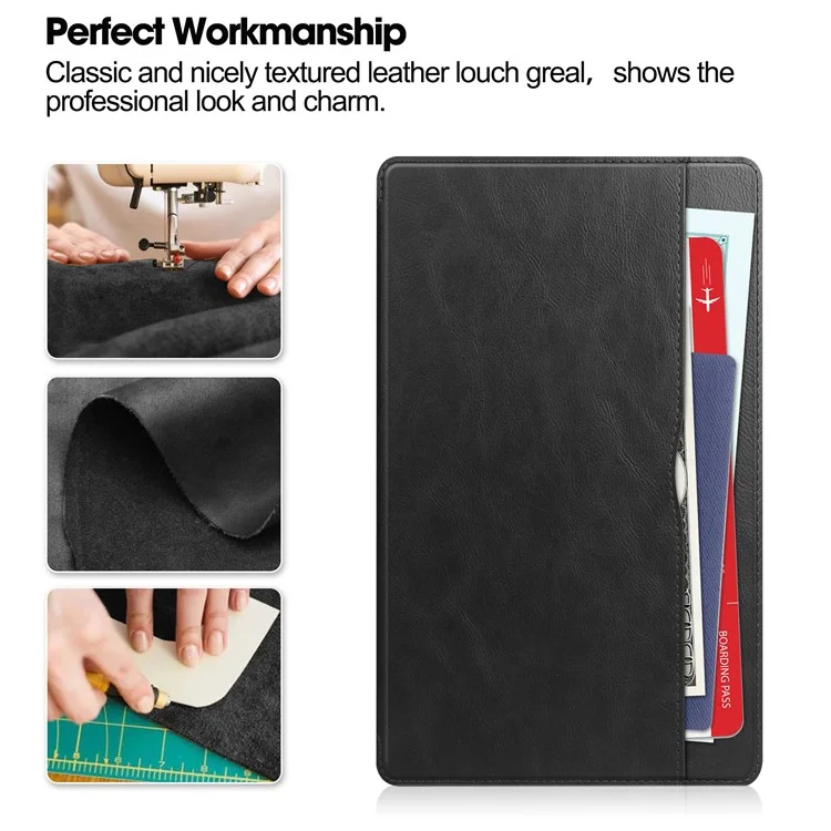 Funda para Samsung Galaxy Tab A9 Caso de cuero PU Cartera de pie Despertar automático / Dormir Cubierta de la tableta - Negro