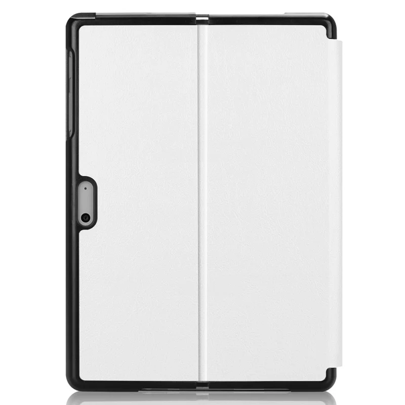 Para Microsoft Surface Go 4 Case Foldable PU Leather Stand Full Protection Cover - Branco