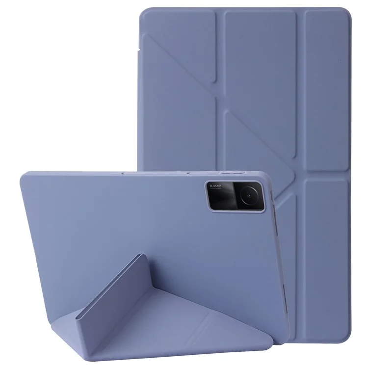 Für Xiaomi Redmi Pad SE Case PU Leder + Silikon Stand Stoßfeste Tablet-Abdeckung - Lila