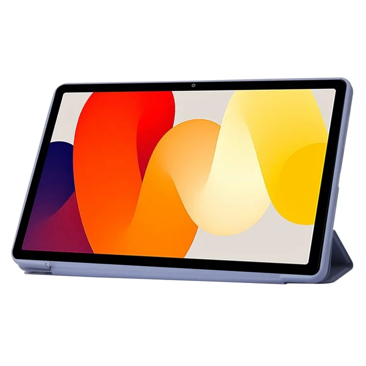 Für Xiaomi Redmi Pad SE Case PU Leder + Silikon Stand Stoßfeste Tablet-Abdeckung - Lila