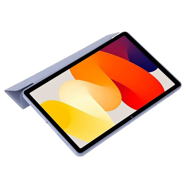 Für Xiaomi Redmi Pad SE Case PU Leder + Silikon Stand Stoßfeste Tablet-Abdeckung - Lila