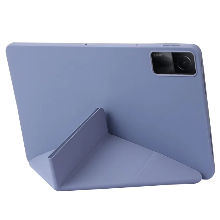 Für Xiaomi Redmi Pad SE Case PU Leder + Silikon Stand Stoßfeste Tablet-Abdeckung - Lila