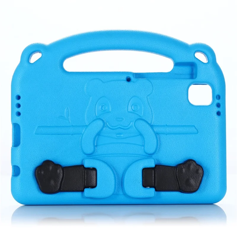 For Samsung Galaxy Tab A9 Case Cartoon Panda Kickstand Tablet EVA Cover - Black