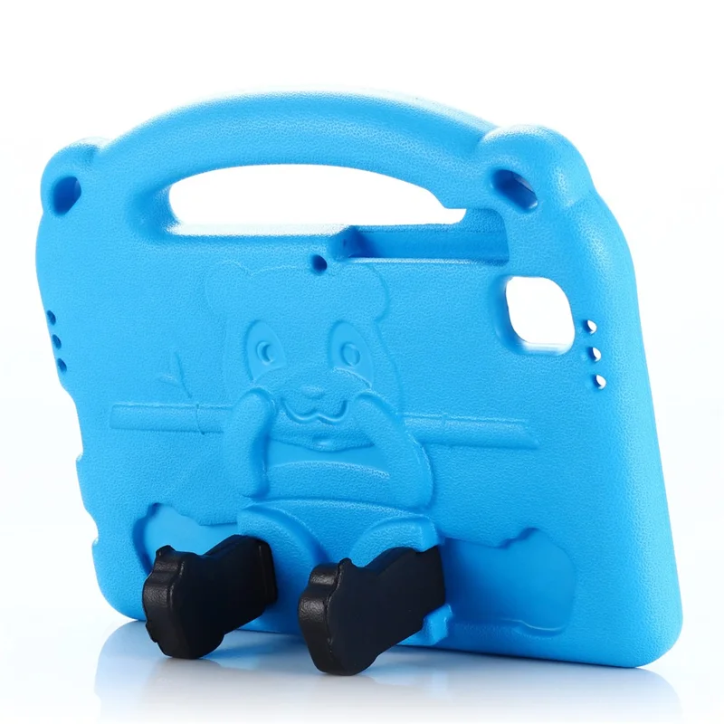 For Samsung Galaxy Tab A9 Case Cartoon Panda Kickstand Tablet EVA Cover - Black