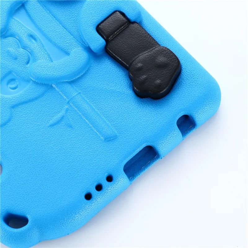 For Samsung Galaxy Tab A9 Case Cartoon Panda Kickstand Tablet EVA Cover - Black