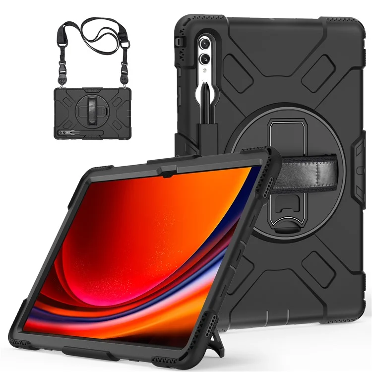 For Samsung Galaxy Tab S9 Ultra Case Kickstand Shockproof Tablet Cover with Shoulder Strap