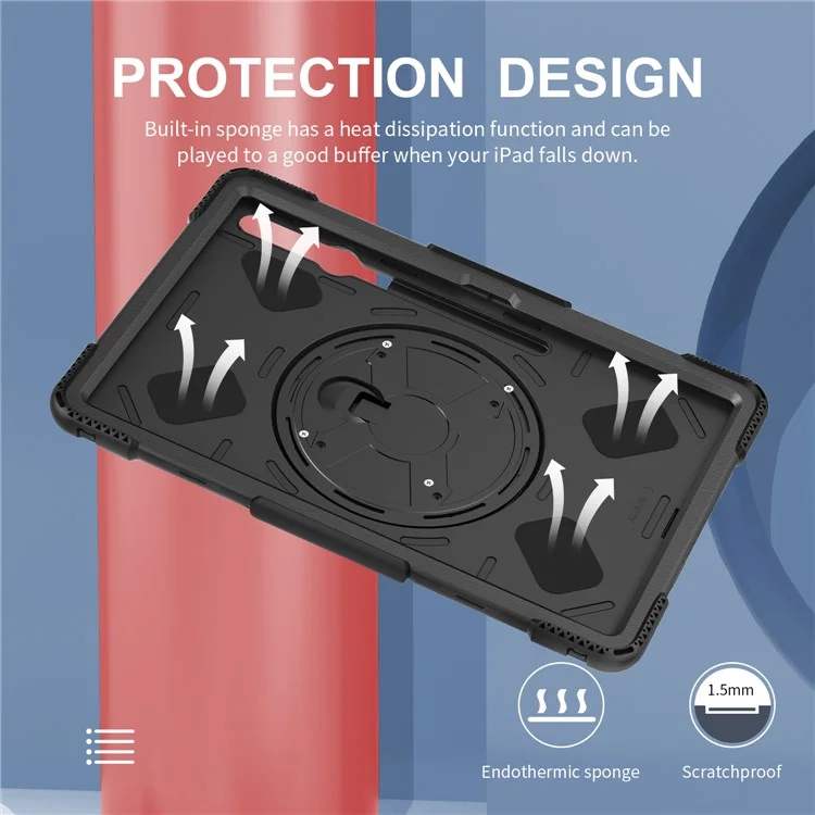 For Samsung Galaxy Tab S9 Ultra Case Kickstand Shockproof Tablet Cover with Shoulder Strap