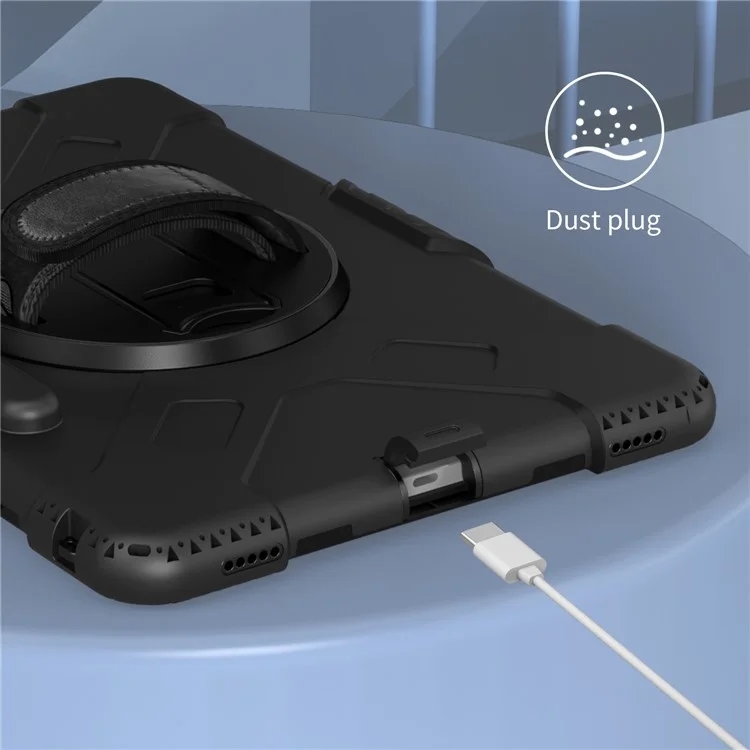 Pour Samsung Galaxy Tab S9+ / S9 FE+ Étui Coque PC + Silicone Tablette Support Avec Sangle