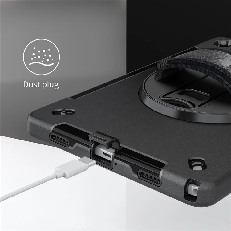 For Samsung Galaxy Tab A9+ Case Kickstand Pen Holder Loop Tablet Cover with Shoulder Strap