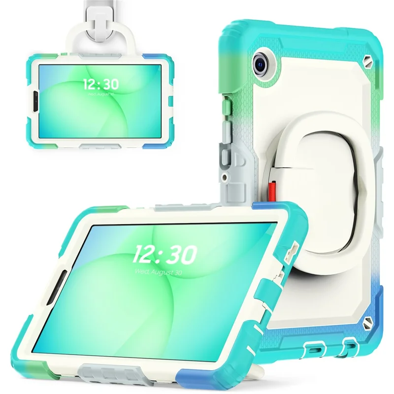 Cover con supporto per tablet Samsung Galaxy Tab A11 / A9 con tracolla / protezione schermo in PET - Blu baby colorato