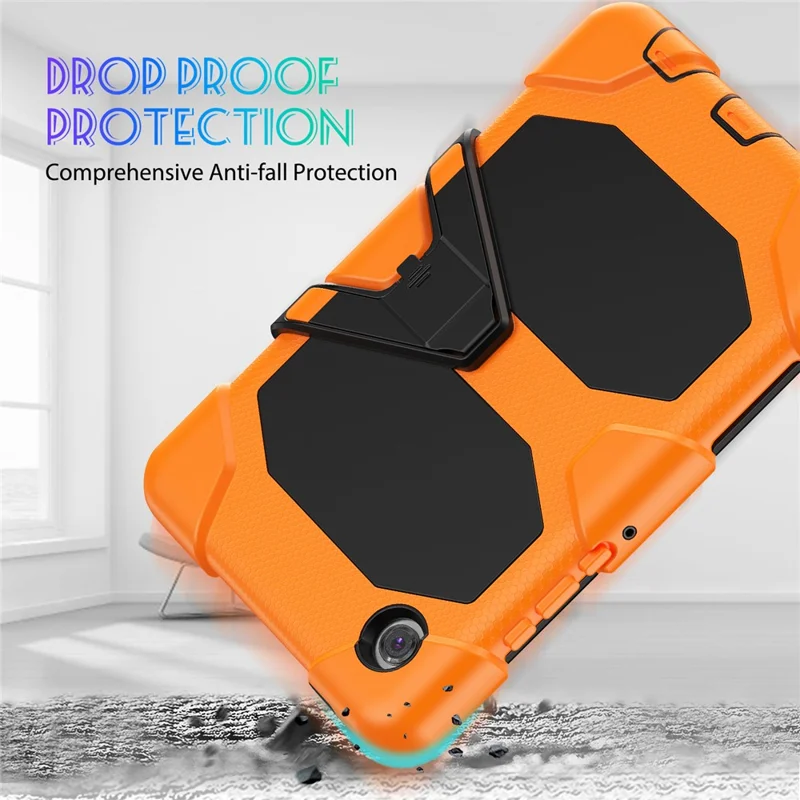 For Samsung Galaxy Tab A11 / A9 Cover PC+Silicone Anti-Fall Dustproof Tablet Case - Orange