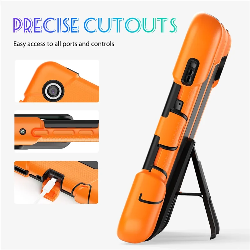 For Samsung Galaxy Tab A11 / A9 Cover PC+Silicone Anti-Fall Dustproof Tablet Case - Orange