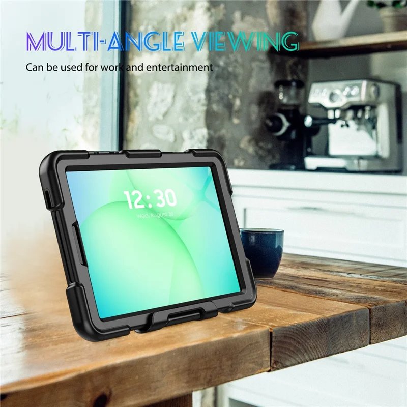 Coque PC + Silicone Anti-chute Étanche pour Samsung Galaxy Tab A11 / A9, Housse pour Tablette - Noir