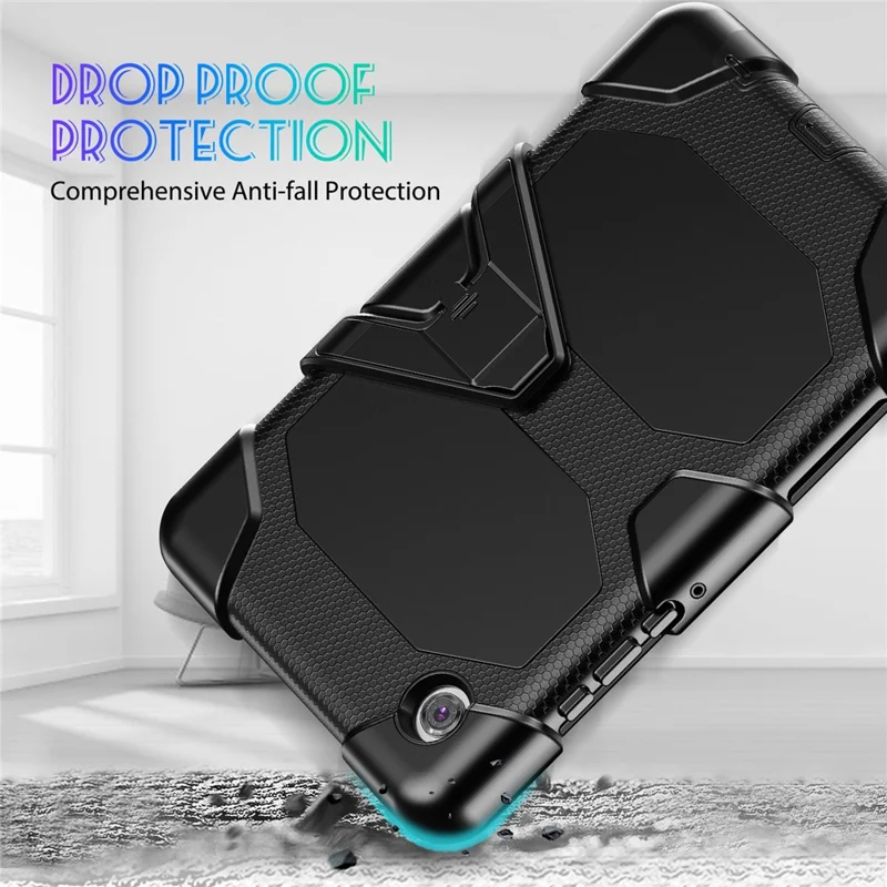 Coque PC + Silicone Anti-chute Étanche pour Samsung Galaxy Tab A11 / A9, Housse pour Tablette - Noir