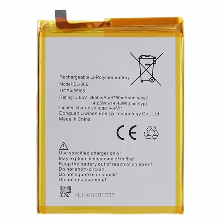 For TECNO Camon X / X Pro / 11 / 11 Pro 3.85V 3650mAh Li-Ion Polymer Battery Assembly Part (Encode: BL-36BT) (Without Logo)