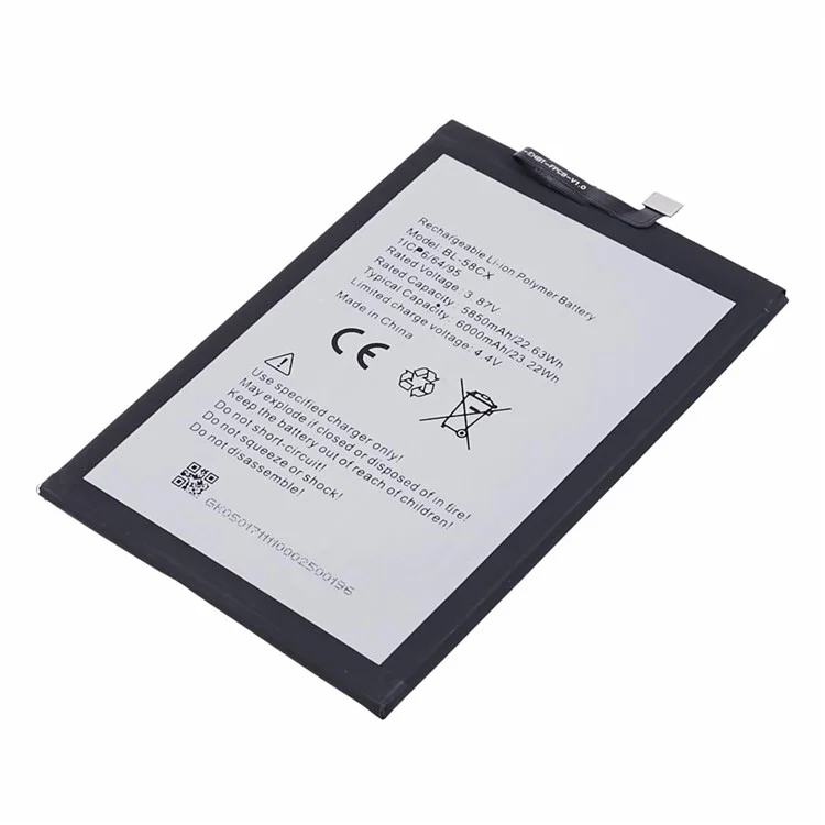 Para Infinix Hot 10i 3,87V 5850mAh Bateria de Polímero de Íon de Lítio Conjunto de Peças (Codificação: BL-58CX) (Sem Logo)