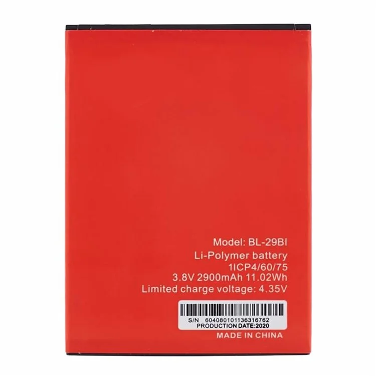 Pour itel S15 Pro / A55 / A55 Lite 3,80V 2900mAh Batterie Li-ion Polymer Assembly Part (Encode: BL-29BI)