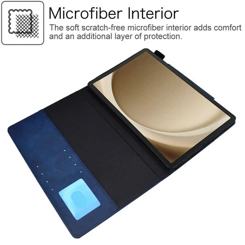 For Samsung Galaxy Tab A11+ / A9+ X210 / X215 / X216B Leather Case Stand Tablet Cover Wake / Sleep Enabled - Blue