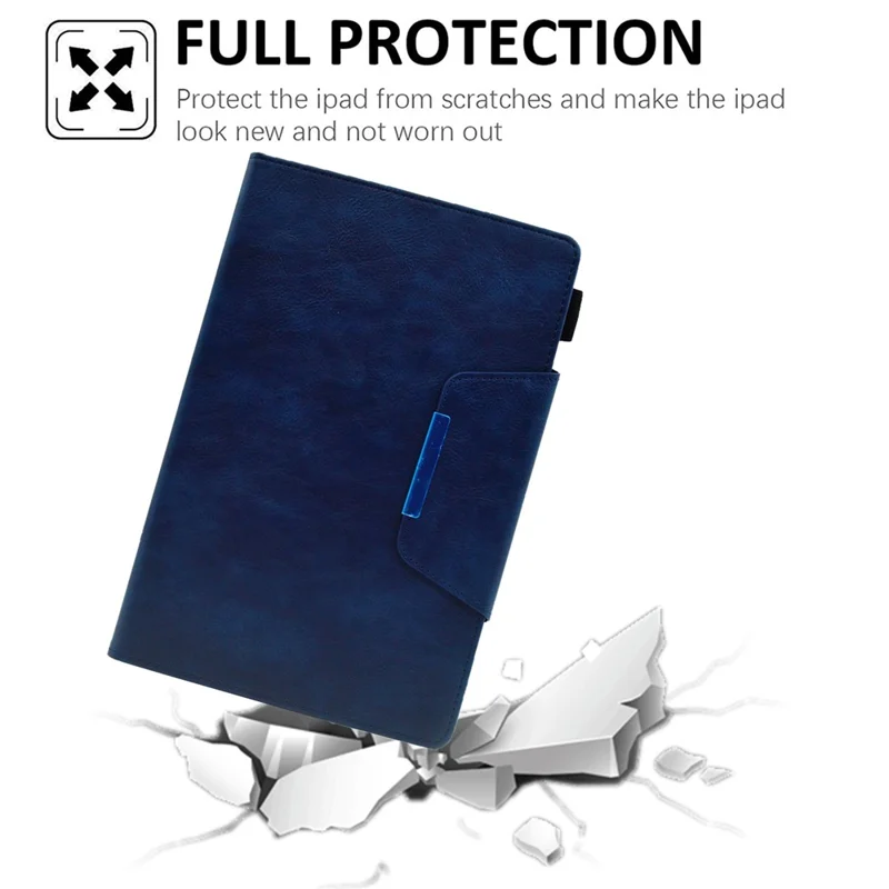 For Samsung Galaxy Tab A11+ / A9+ X210 / X215 / X216B Leather Case Stand Tablet Cover Wake / Sleep Enabled - Blue
