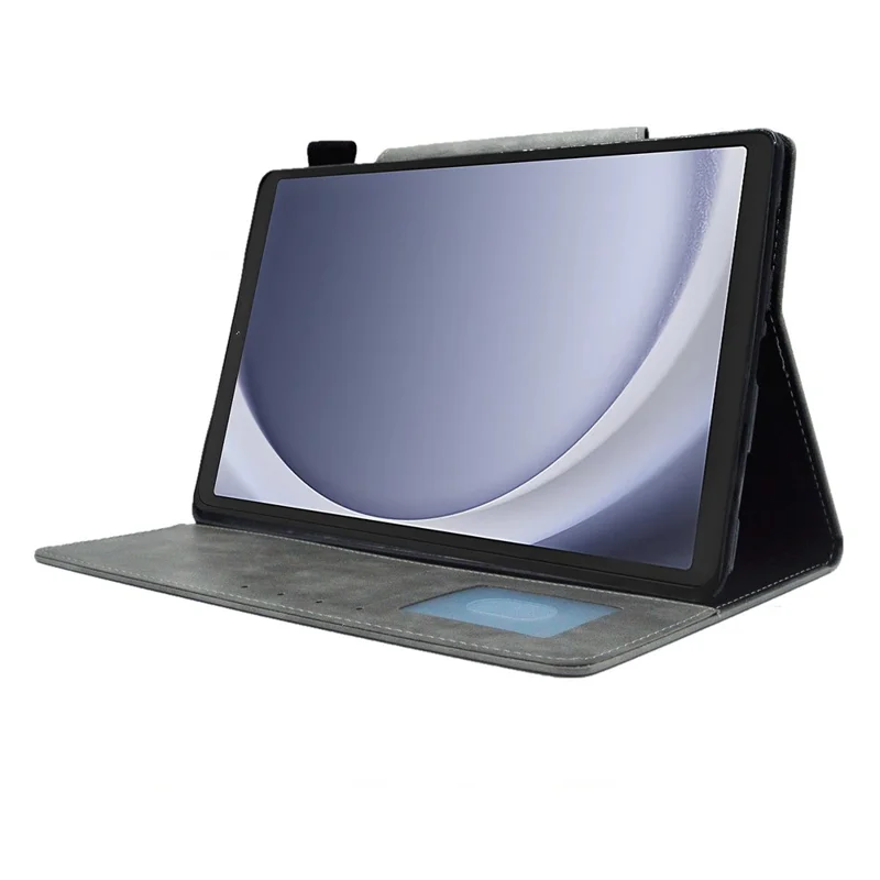 For Samsung Galaxy Tab A11 / A9 X110 / X115 PU Leather Case Smart Flip Protective Tablet Cover - Grey