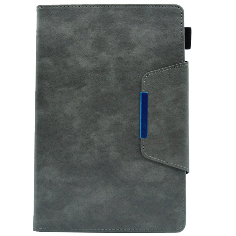 For Samsung Galaxy Tab A11 / A9 X110 / X115 PU Leather Case Smart Flip Protective Tablet Cover - Grey