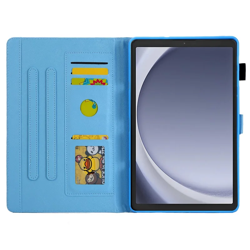 For Samsung Galaxy Tab A9 X110 / X115 Leather Folio Case Auto Sleep / Wake Pattern Sleeve Cover - Roses