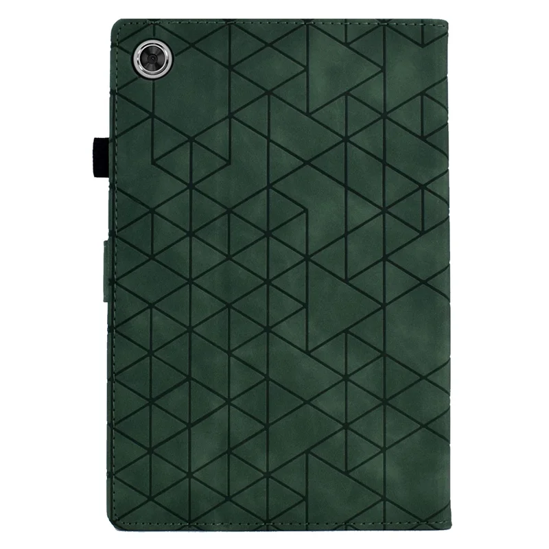 For Lenovo Tab M10 Plus (3rd Gen) Case Card Slots Tablet Leather Cover - Green