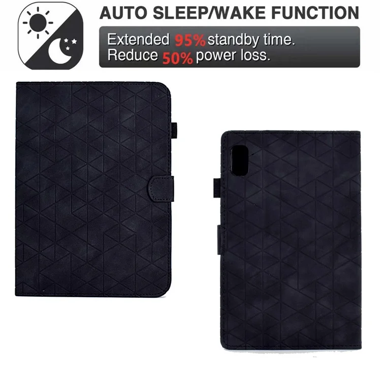 Pour Lenovo Tab P11 Gen 2 TB-350 Étui en cuir PU Fentes pour cartes Support tablette - Noir
