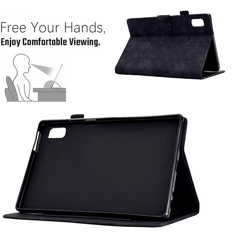 Pour Lenovo Tab P11 Gen 2 TB-350 Étui en cuir PU Fentes pour cartes Support tablette - Noir