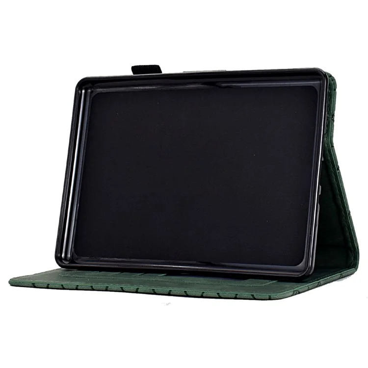 For Amazon Kindle 11th Gen (2022) Case Anti-drop PU Leather Rhombus Pattern Stand E-reader Cover - Green