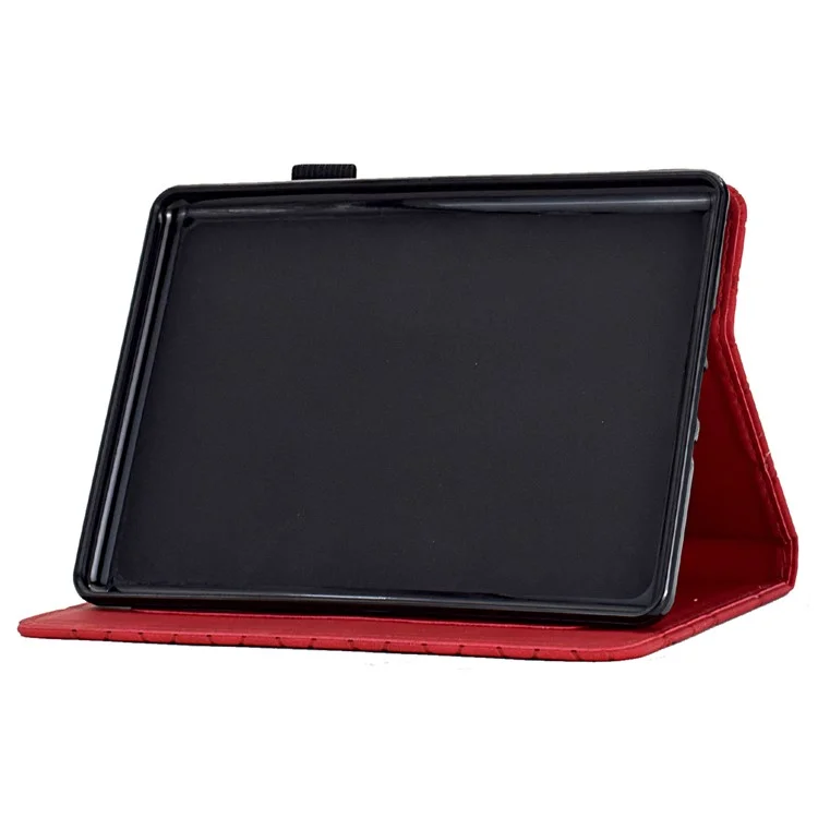 For Amazon Kindle 11th (2024) / 6'' (2022) Case Anti-Drop PU Leather Rhombus Pattern Stand E-Reader Cover - Red