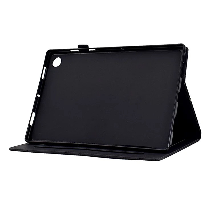 Pour Samsung Galaxy Tab A8 10.5 (2021) X200 X205 / (2022) Étui Support Porte-Carte Tablette Housse en Cuir - Noir