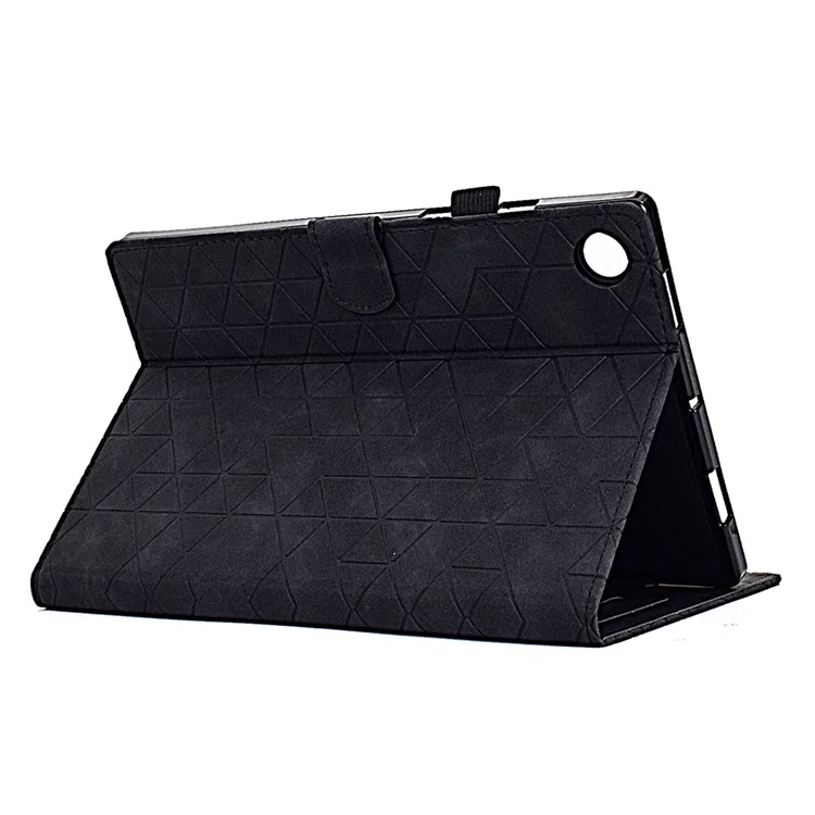 Pour Samsung Galaxy Tab A8 10.5 (2021) X200 X205 / (2022) Étui Support Porte-Carte Tablette Housse en Cuir - Noir