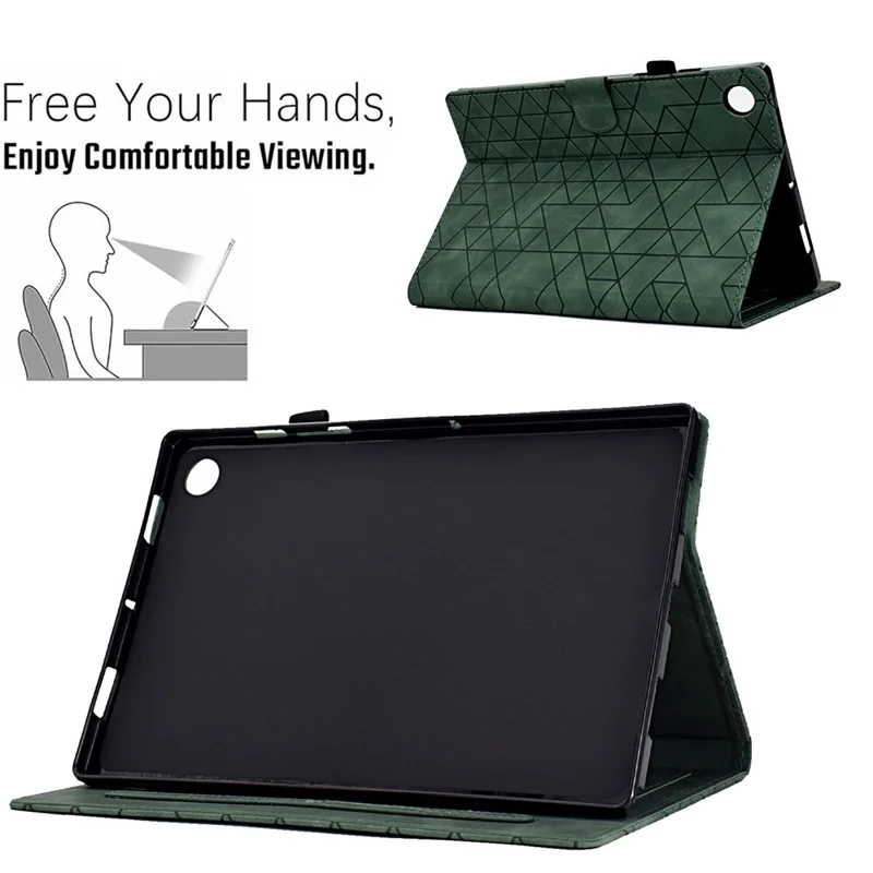 For Samsung Galaxy Tab A9 Case PU Leather Auto Wake / Sleep Stand Tablet Cover - Green