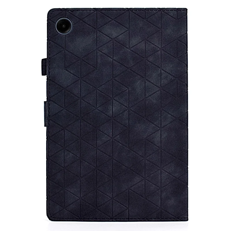 Für Samsung Galaxy Tab A9+ Lederetui mit Kartenfach Tablet-Hülle - Schwarz